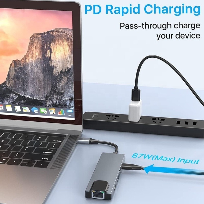 Adaptador USB C 13 en 1 4K HDMI Hub Tipo C a HDMI 4K USB 3.0 2.0 PD Convertidor de carga