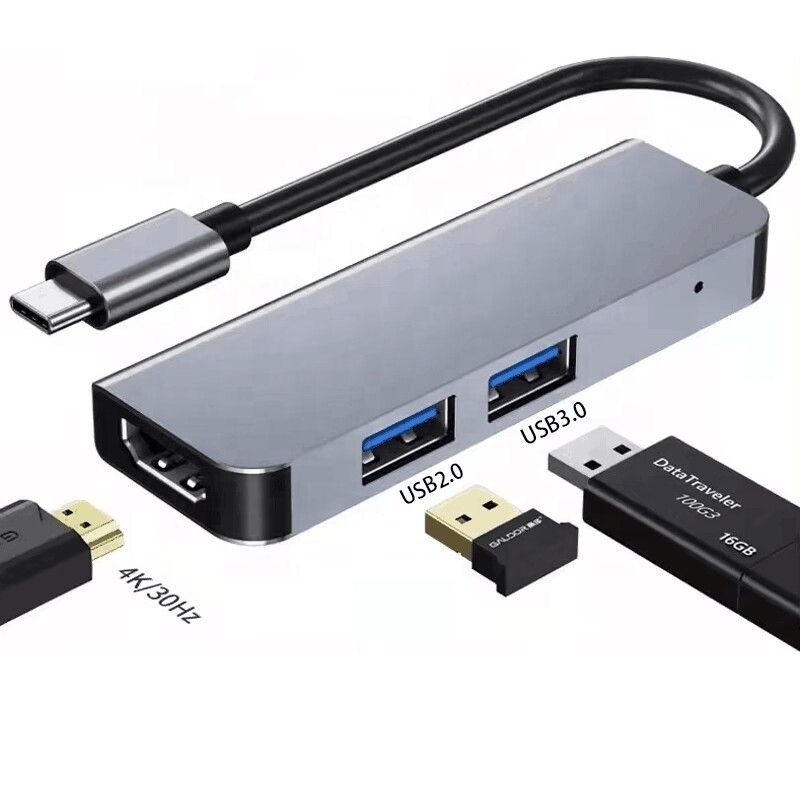 USB C Hub con HDMI 4K y USB 3.0 de alta velocidad Compatible con Windows Mac