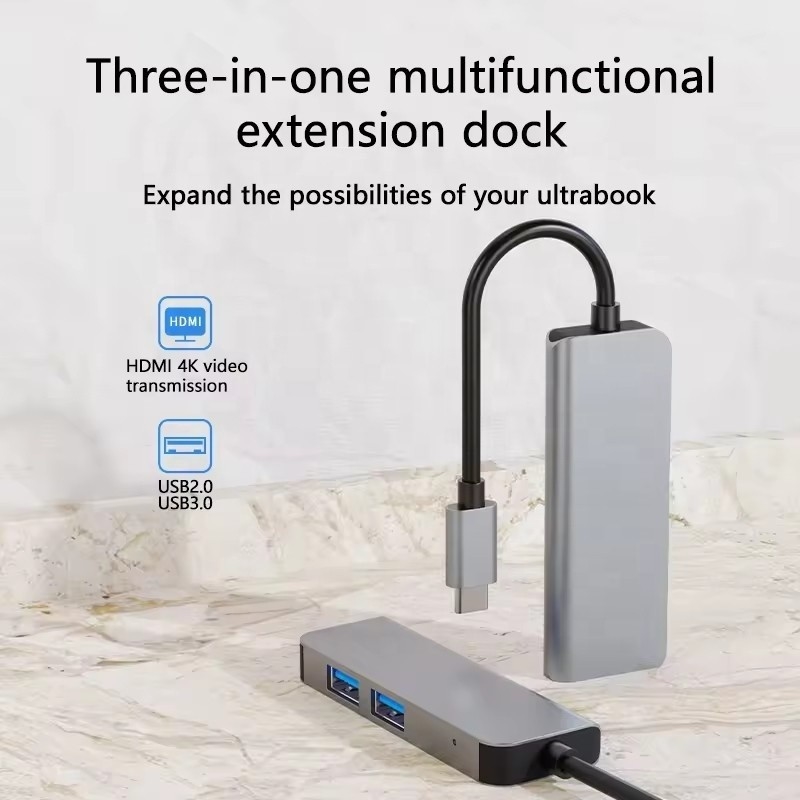 USB C Hub con HDMI 4K y USB 3.0 de alta velocidad Compatible con Windows Mac