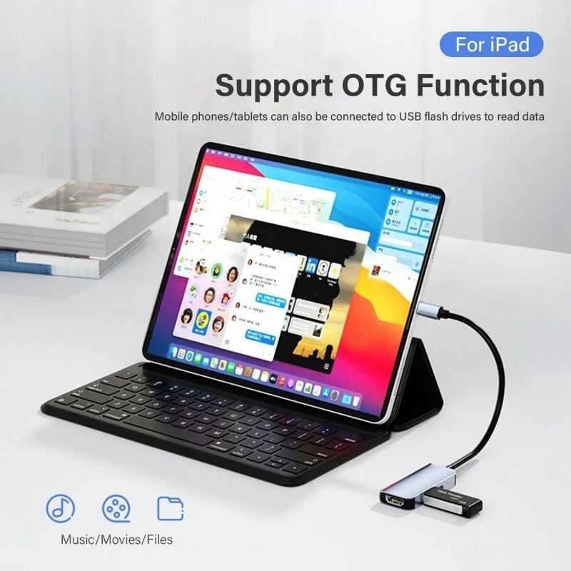 Estación de acoplamiento de adaptador de eje USB 3.1/USB tipo C con 4K HDMI USB3.0 USB 3.0 tipo C PD