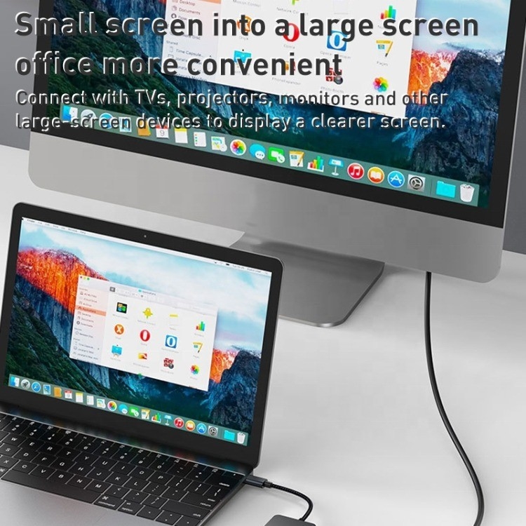 Adaptador multipuerto 8-en-1 USB-C Hub con HDMI 3 USB3.0 RJ45 y salida PD 5-8 puertos