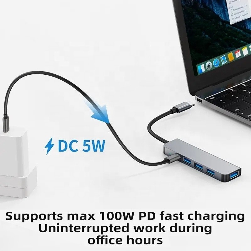 Hub de adaptador USB tipo C de 9 en 1 con carga de 100W PD y salida USB3.0 3 * USB2.0