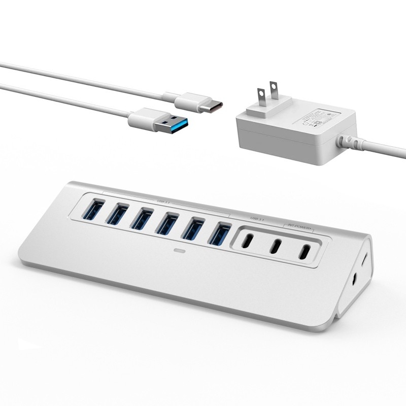 10 puertos USB C Hub portátil USB C Hub tipo C a 4 puertos USB A para PC tablet