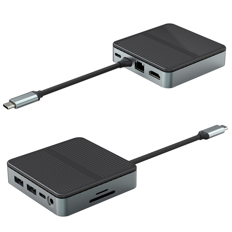9 en 1 transferencia de datos de velocidad rápida USB 3.0 puerto hub tipo C puerto a adaptador HDMI
