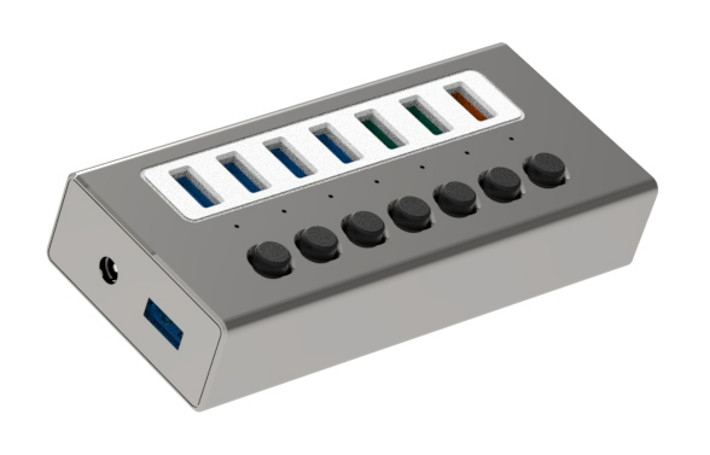 Interfaz tipo C 4 en 1 14 puertos Hub Tipo C OTG a USB 3.0 2.0 Adaptador de aleación de aluminio