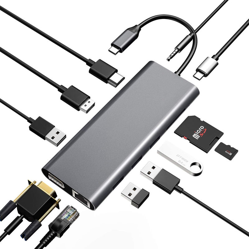 Loop Out USB C Tipo C Hub con tarjeta de captura de vídeo HDMI de alta definición 4K 60Hz