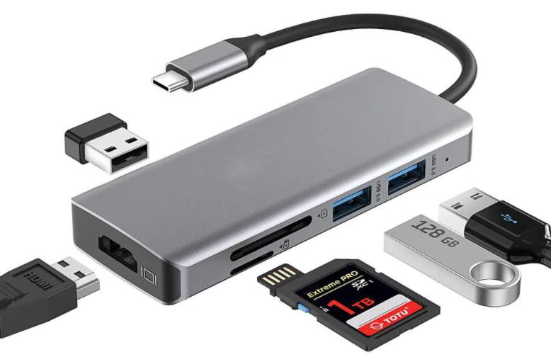 Largo personalizado Gris USB-C a HDMI 2.1 Adaptador 8K 60Hz para velocidad USB Tipo C 3.1 computadoras portátiles