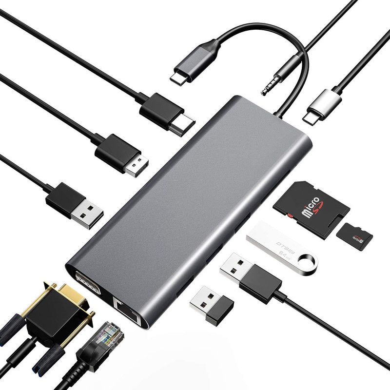Largo personalizado Gris USB-C a HDMI 2.1 Adaptador 8K 60Hz para velocidad USB Tipo C 3.1 computadoras portátiles