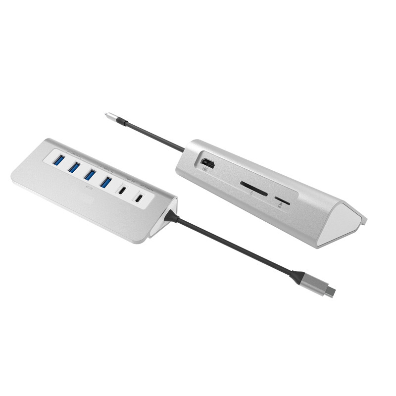 Estación de acoplamiento portátil 9 en 1 para portátil con lector de tarjetas SD HDMI 4K