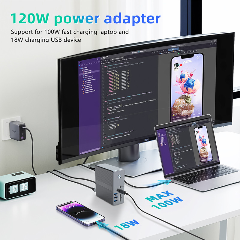 Adaptador USB C de alta compatibilidad para pantalla 8K de Windows con soporte OEM y soporte de pantalla 1K