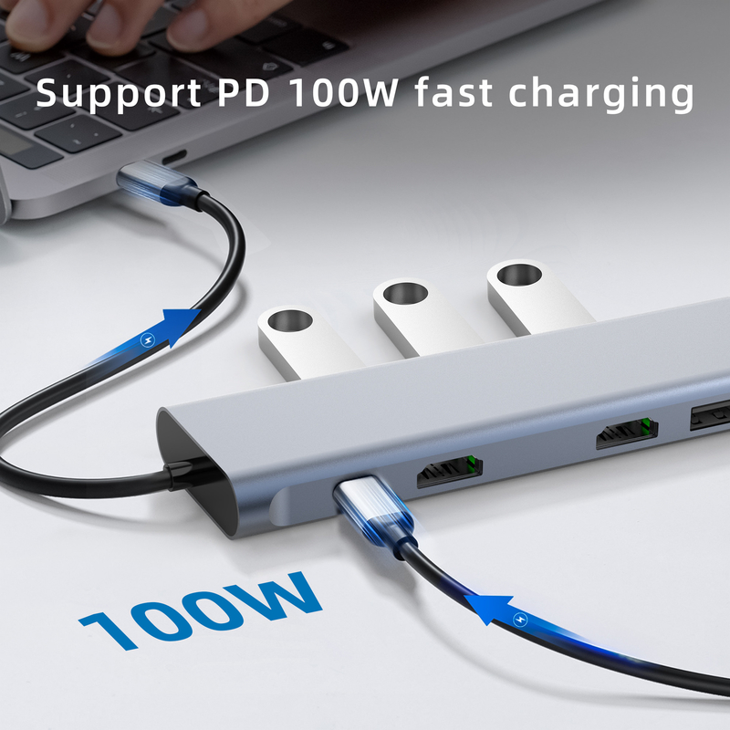 Adaptador USB tipo C con puertos USB 3.0 y RU6A-H2