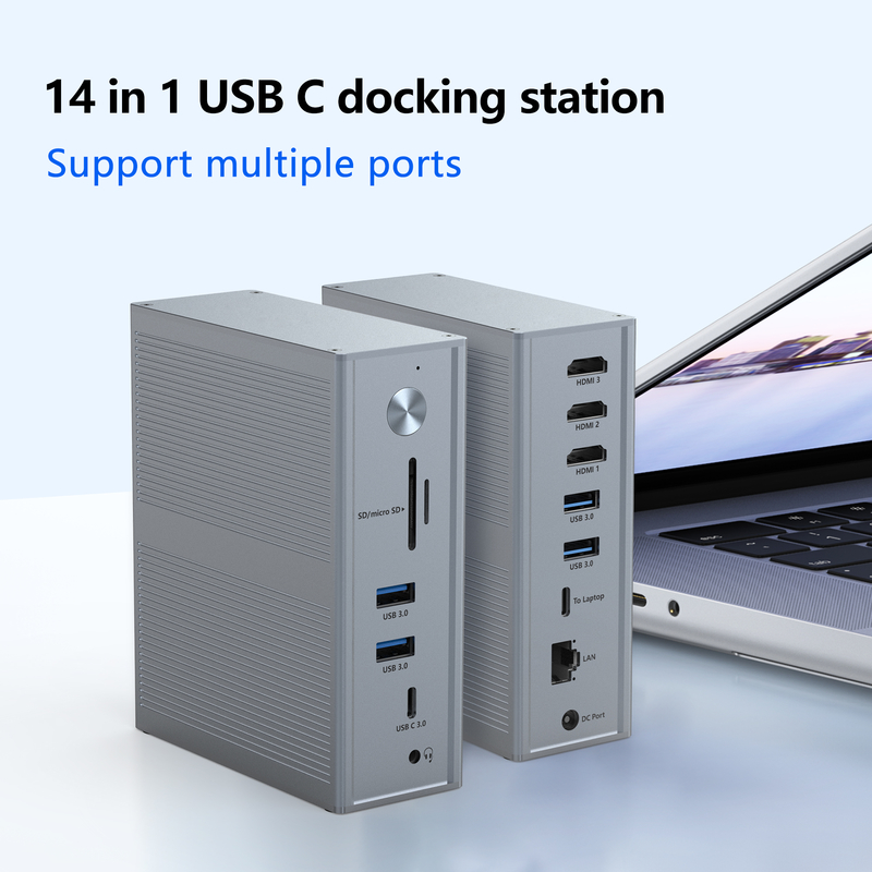 Suministro de energía de Subosen USB-C PD 100W Estación de acoplamiento USB-C para una compatibilidad rápida y fluida del dispositivo