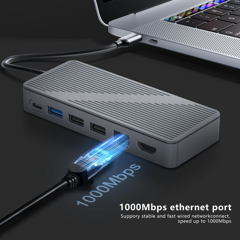 Estación de acoplamiento USB-C USB 3.0 1G Ethernet 4K HDMI para dispositivos USB C Compatibilidad