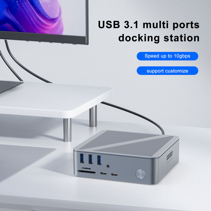 Estación de acoplamiento de escritorio USB-C HDMI Puerto de visualización de resolución 4K USB C 3.1 Para PC portátil