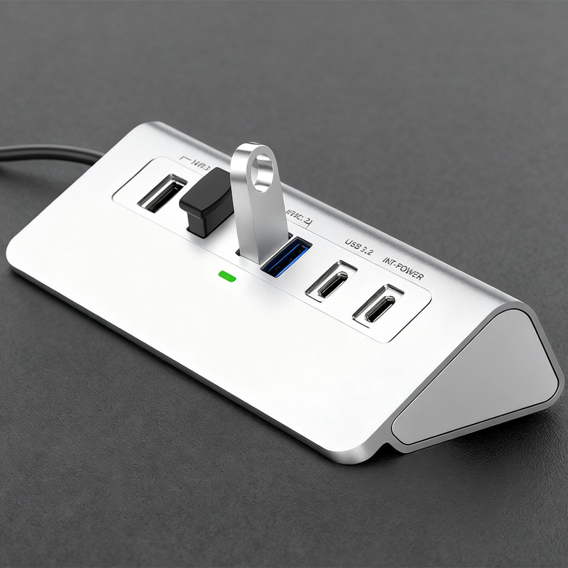 Concentrador USB C de alta resolución con salida HDMI 4K con salida HDMI 4K para visualización de alta resolución y transmisión de video