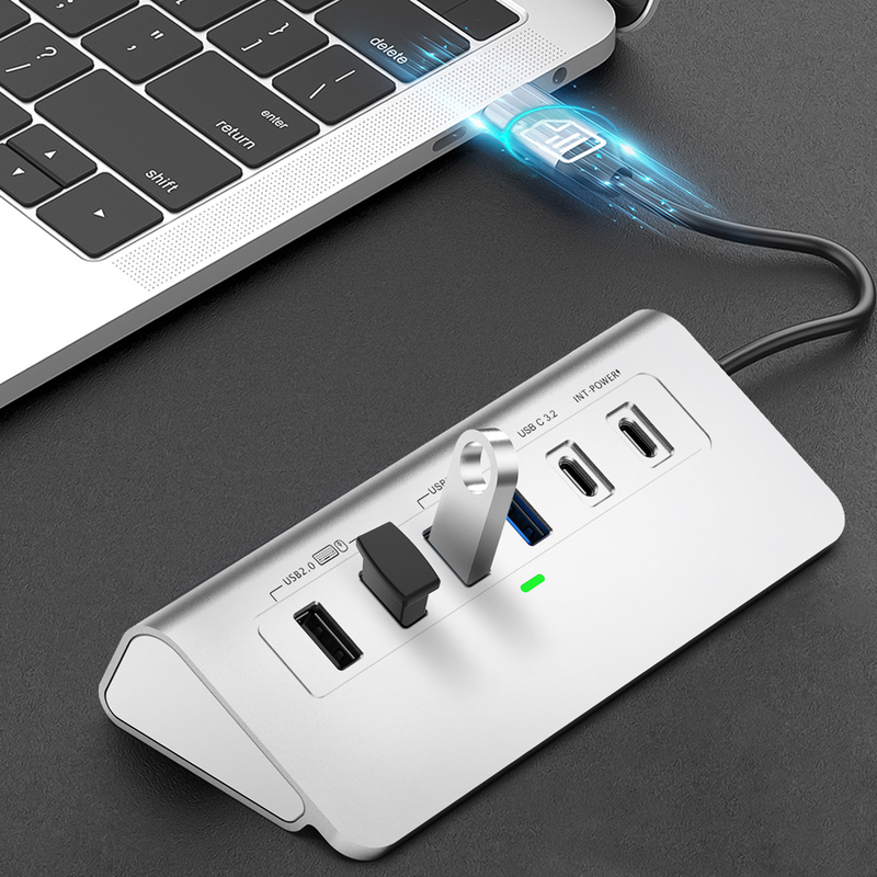 Concentrador USB C de alta resolución con salida HDMI 4K con salida HDMI 4K para visualización de alta resolución y transmisión de video