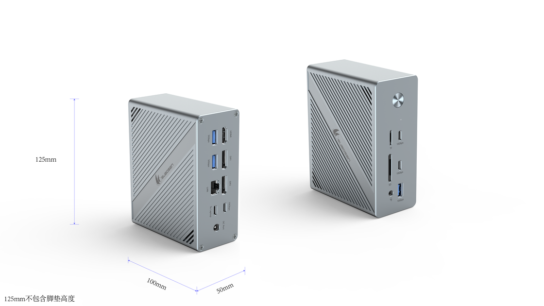 Hub de expansión USB C compacto Equipado con lector de tarjetas SD HDMI USB 3.0 Ethernet y suministro de energía que admite múltiples sistemas operativos