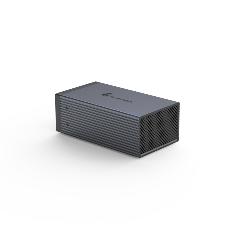 Cubierta de HDD RAID de aleación de aluminio de grado de aeronaves con modos RAID 6 de hardware y doble matriz de almacenamiento DAS de tipo C de 10 Gbps