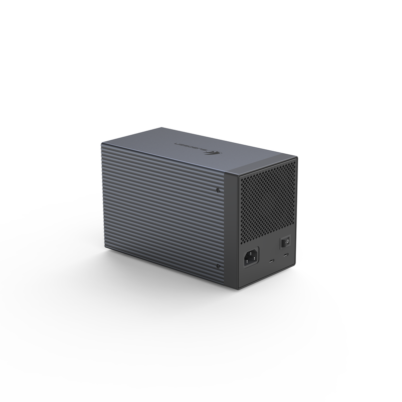 Cubierta de HDD RAID de aleación de aluminio de grado de aeronaves con modos RAID 6 de hardware y doble matriz de almacenamiento DAS de tipo C de 10 Gbps