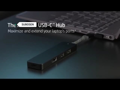 USB C 6 en 1 Adaptador multipuerto para HDMI Splitter USB-A 3.1 Puerto de datos tipo C Lector de tarjetas SD PD de 100W