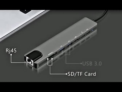 8 en 1 USB multipuerto C USB-C Hub Tipo C 3.1 a USB 3.0 4K HD HDMI