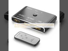 8K 120Hz HDR 3 Port HDMI Switch Switcher 3 In 1 Out Plug Remote Converter